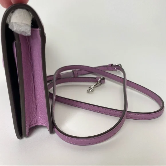 COACH HANDBAG ANNA LETTER FOLDOVER CROSSBODY CLUTCH BAG - Picture 6 of 14